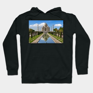 Taj Mahal with reflection north side. Hoodie